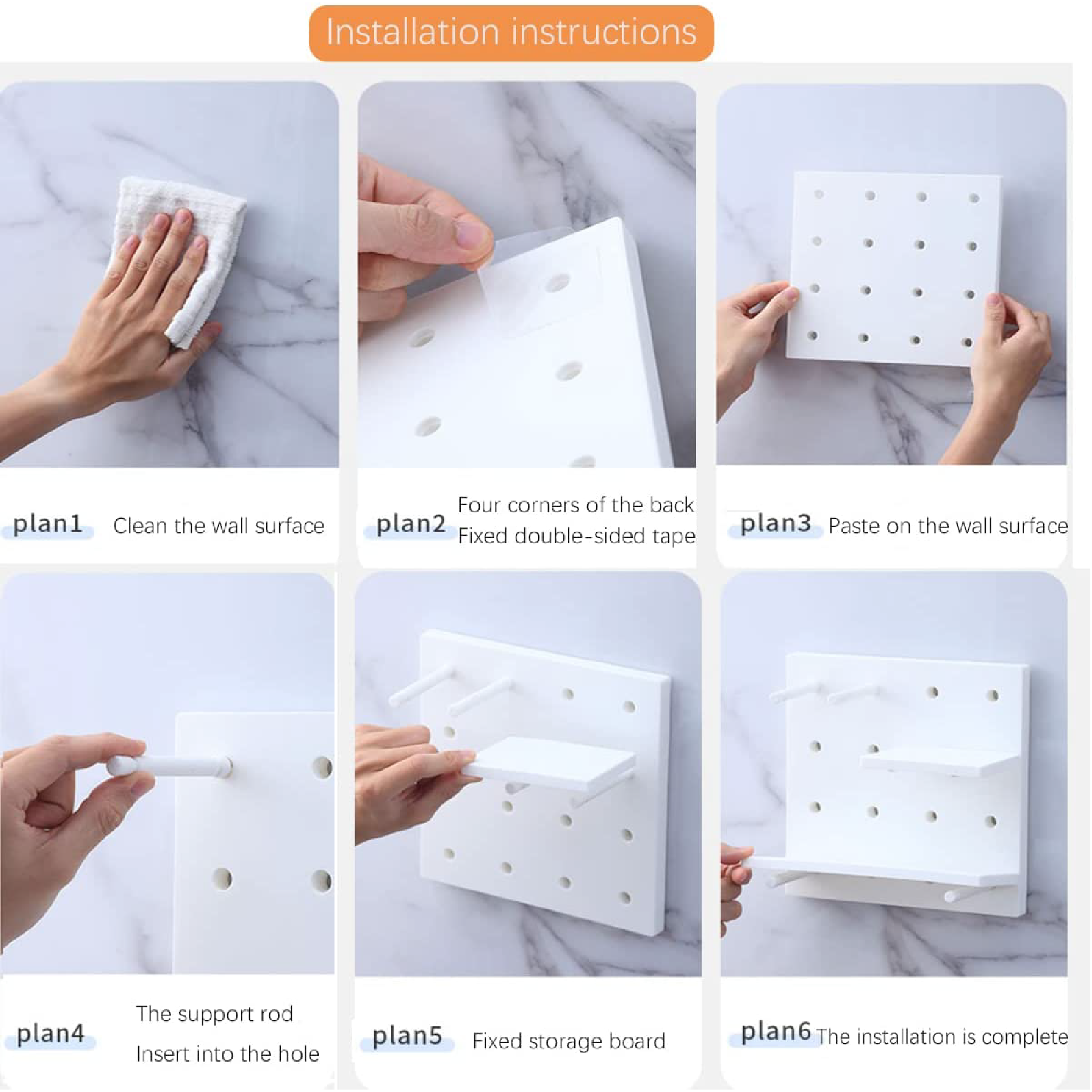 Repisa Organizador X4 Perforado Pared